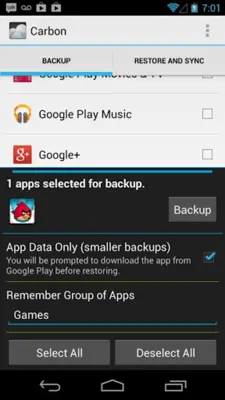 Helium - App Sync and Backup android App screenshot 3